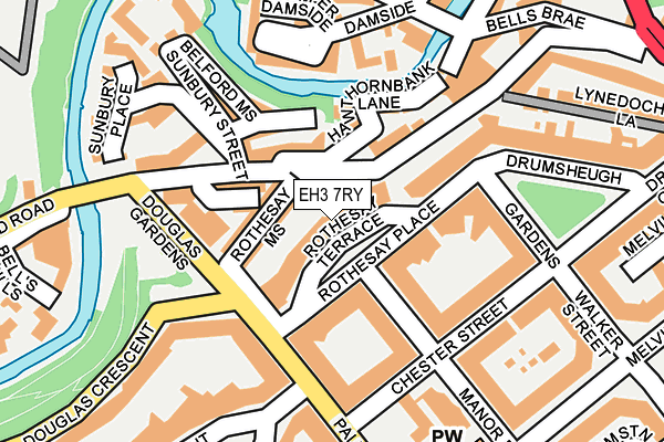 EH3 7RY map - OS OpenMap – Local (Ordnance Survey) EH3 7RY map - OS OpenMap – Local (Ordnance Survey)