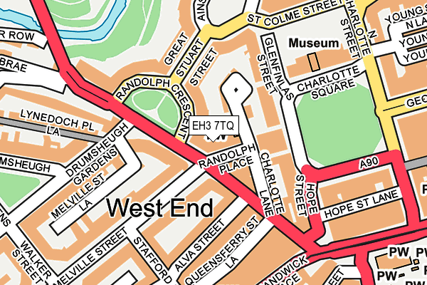 EH3 7TQ map - OS OpenMap – Local (Ordnance Survey) EH3 7TQ map - OS OpenMap – Local (Ordnance Survey)