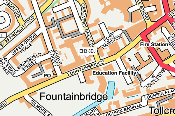 EH3 8DJ map - OS OpenMap – Local (Ordnance Survey) EH3 8DJ map - OS OpenMap – Local (Ordnance Survey)
