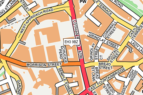 EH3 9BZ map - OS OpenMap – Local (Ordnance Survey) EH3 9BZ map - OS OpenMap – Local (Ordnance Survey)