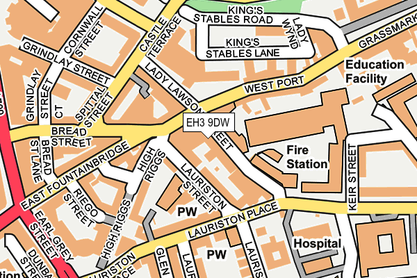 EH3 9DW map - OS OpenMap – Local (Ordnance Survey) EH3 9DW map - OS OpenMap – Local (Ordnance Survey)