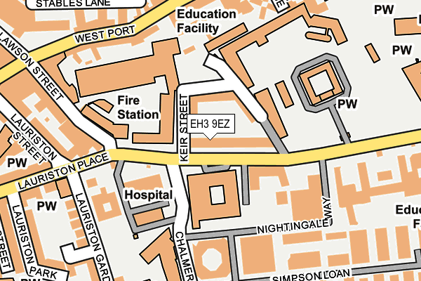 EH3 9EZ map - OS OpenMap – Local (Ordnance Survey) EH3 9EZ map - OS OpenMap – Local (Ordnance Survey)