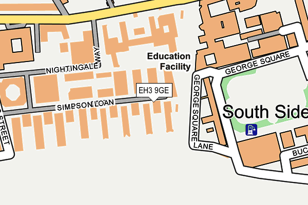 EH3 9GE map - OS OpenMap – Local (Ordnance Survey) EH3 9GE map - OS OpenMap – Local (Ordnance Survey)