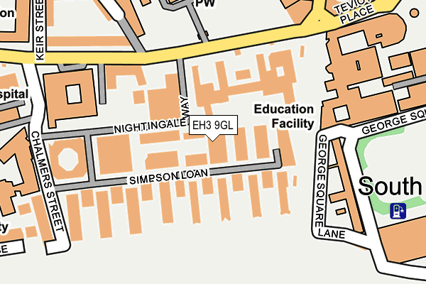 EH3 9GL map - OS OpenMap – Local (Ordnance Survey) EH3 9GL map - OS OpenMap – Local (Ordnance Survey)