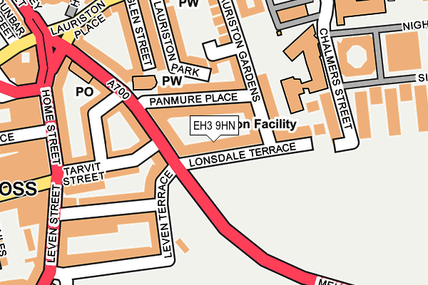 EH3 9HN map - OS OpenMap – Local (Ordnance Survey) EH3 9HN map - OS OpenMap – Local (Ordnance Survey)