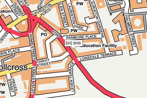 EH3 9HW map - OS OpenMap – Local (Ordnance Survey) EH3 9HW map - OS OpenMap – Local (Ordnance Survey)
