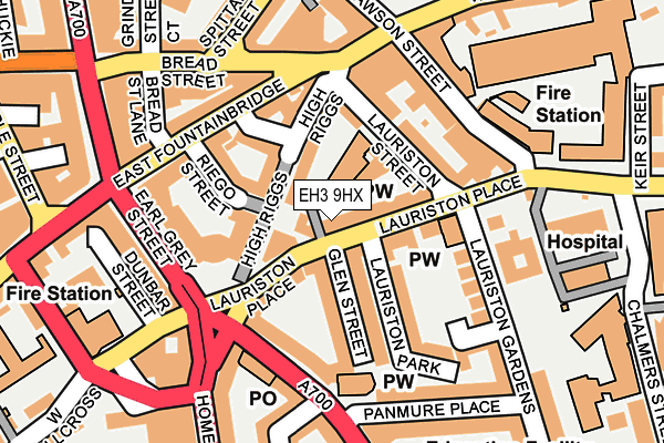 EH3 9HX map - OS OpenMap – Local (Ordnance Survey) EH3 9HX map - OS OpenMap – Local (Ordnance Survey)