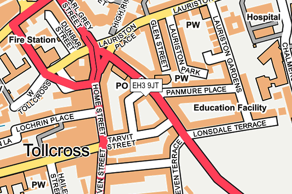 EH3 9JT map - OS OpenMap – Local (Ordnance Survey) EH3 9JT map - OS OpenMap – Local (Ordnance Survey)