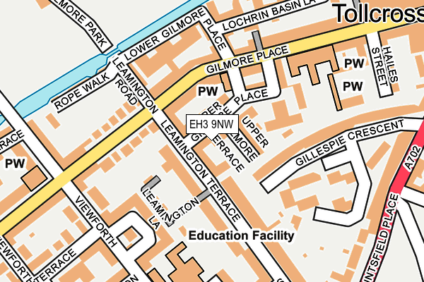 EH3 9NW map - OS OpenMap – Local (Ordnance Survey) EH3 9NW map - OS OpenMap – Local (Ordnance Survey)