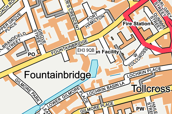 EH3 9QB map - OS OpenMap – Local (Ordnance Survey) EH3 9QB map - OS OpenMap – Local (Ordnance Survey)