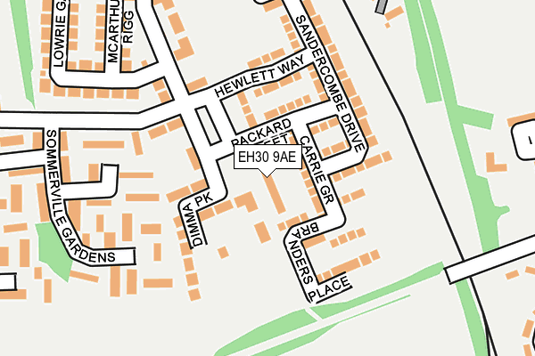 EH30 9AE map - OS OpenMap – Local (Ordnance Survey) EH30 9AE map - OS OpenMap – Local (Ordnance Survey)