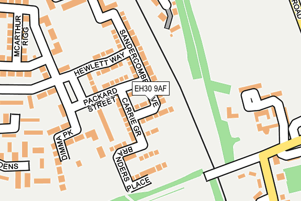 EH30 9AF map - OS OpenMap – Local (Ordnance Survey) EH30 9AF map - OS OpenMap – Local (Ordnance Survey)
