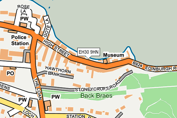 EH30 9HN map - OS OpenMap – Local (Ordnance Survey) EH30 9HN map - OS OpenMap – Local (Ordnance Survey)