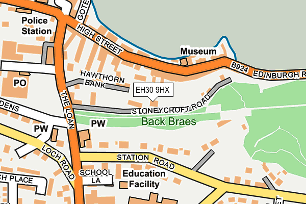 EH30 9HX map - OS OpenMap – Local (Ordnance Survey)