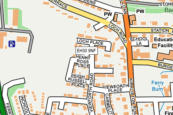 EH30 9NF map - OS OpenMap – Local (Ordnance Survey) EH30 9NF map - OS OpenMap – Local (Ordnance Survey)