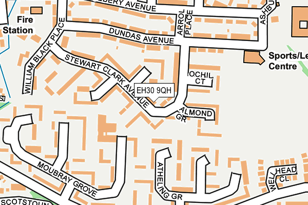EH30 9QH map - OS OpenMap – Local (Ordnance Survey) EH30 9QH map - OS OpenMap – Local (Ordnance Survey)