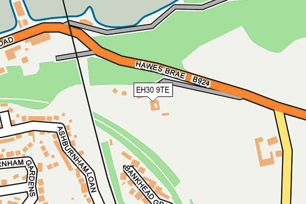 EH30 9TE map - OS OpenMap – Local (Ordnance Survey) EH30 9TE map - OS OpenMap – Local (Ordnance Survey)