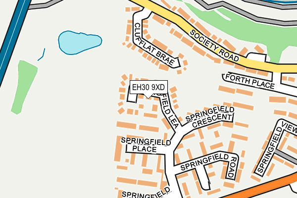 EH30 9XD map - OS OpenMap – Local (Ordnance Survey) EH30 9XD map - OS OpenMap – Local (Ordnance Survey)