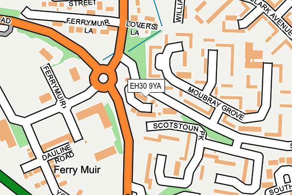 EH30 9YA map - OS OpenMap – Local (Ordnance Survey) EH30 9YA map - OS OpenMap – Local (Ordnance Survey)