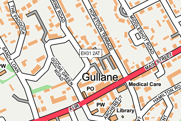 EH31 2AT map - OS OpenMap – Local (Ordnance Survey)