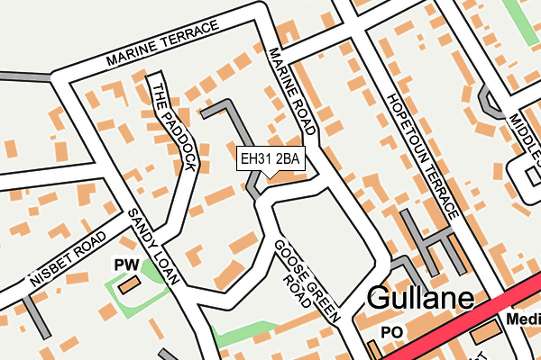 EH31 2BA map - OS OpenMap – Local (Ordnance Survey) EH31 2BA map - OS OpenMap – Local (Ordnance Survey)