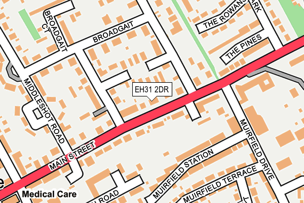 EH31 2DR map - OS OpenMap – Local (Ordnance Survey) EH31 2DR map - OS OpenMap – Local (Ordnance Survey)