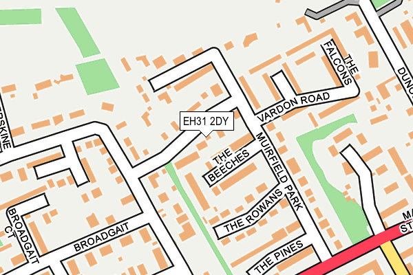 EH31 2DY map - OS OpenMap – Local (Ordnance Survey) EH31 2DY map - OS OpenMap – Local (Ordnance Survey)