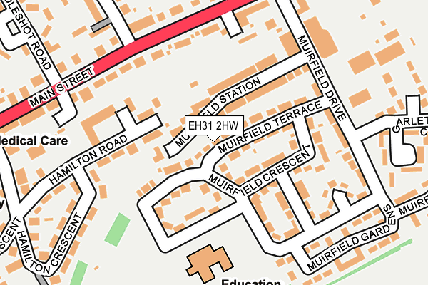 EH31 2HW map - OS OpenMap – Local (Ordnance Survey) EH31 2HW map - OS OpenMap – Local (Ordnance Survey)