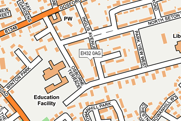 EH32 0AG map - OS OpenMap – Local (Ordnance Survey) EH32 0AG map - OS OpenMap – Local (Ordnance Survey)