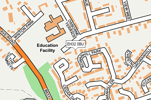 EH32 0BU map - OS OpenMap – Local (Ordnance Survey) EH32 0BU map - OS OpenMap – Local (Ordnance Survey)