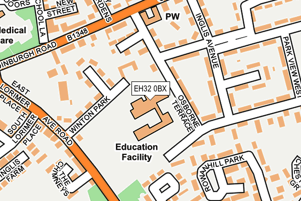 EH32 0BX map - OS OpenMap – Local (Ordnance Survey) EH32 0BX map - OS OpenMap – Local (Ordnance Survey)