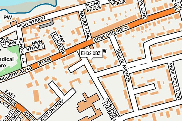 EH32 0BZ map - OS OpenMap – Local (Ordnance Survey) EH32 0BZ map - OS OpenMap – Local (Ordnance Survey)