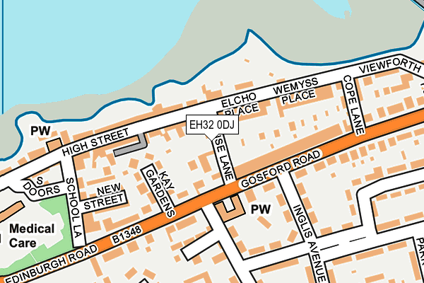 EH32 0DJ map - OS OpenMap – Local (Ordnance Survey)