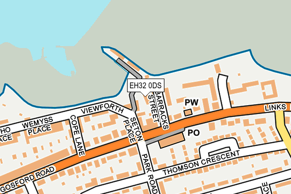 EH32 0DS map - OS OpenMap – Local (Ordnance Survey)