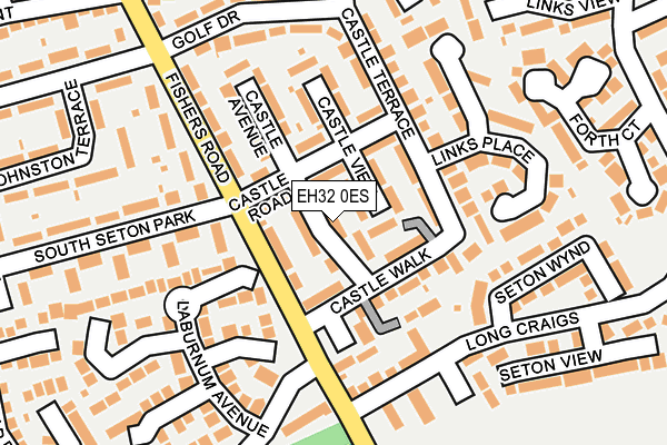 EH32 0ES map - OS OpenMap – Local (Ordnance Survey)
