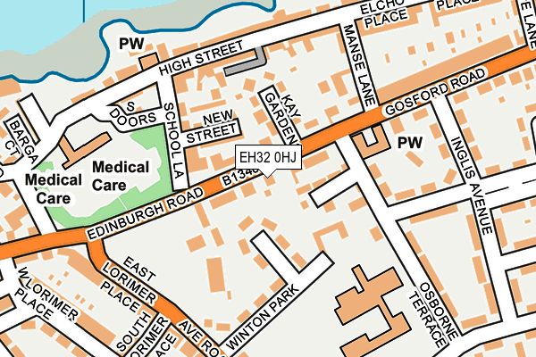EH32 0HJ map - OS OpenMap – Local (Ordnance Survey)