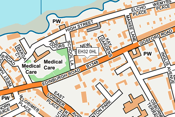EH32 0HL map - OS OpenMap – Local (Ordnance Survey) EH32 0HL map - OS OpenMap – Local (Ordnance Survey)