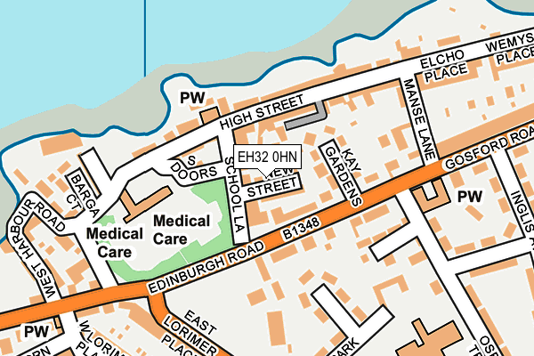 EH32 0HN map - OS OpenMap – Local (Ordnance Survey) EH32 0HN map - OS OpenMap – Local (Ordnance Survey)