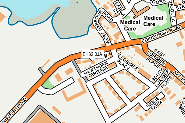 EH32 0JA map - OS OpenMap – Local (Ordnance Survey) EH32 0JA map - OS OpenMap – Local (Ordnance Survey)