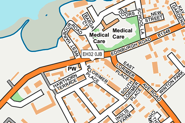 EH32 0JB map - OS OpenMap – Local (Ordnance Survey) EH32 0JB map - OS OpenMap – Local (Ordnance Survey)