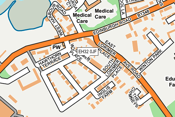 EH32 0JF map - OS OpenMap – Local (Ordnance Survey) EH32 0JF map - OS OpenMap – Local (Ordnance Survey)