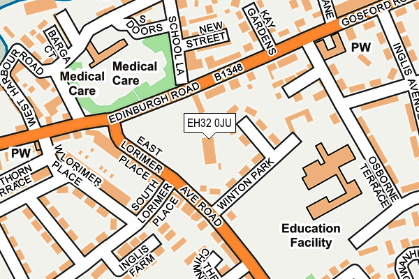 EH32 0JU map - OS OpenMap – Local (Ordnance Survey) EH32 0JU map - OS OpenMap – Local (Ordnance Survey)