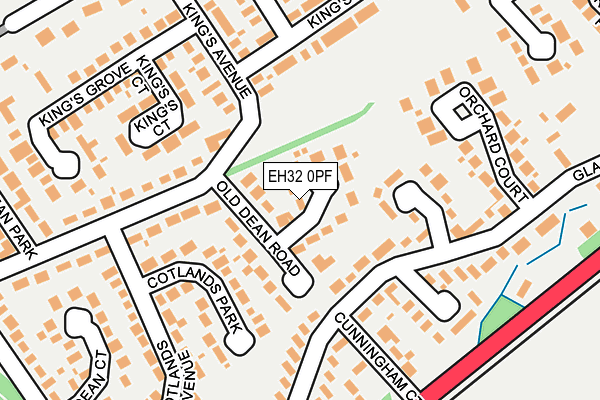 EH32 0PF map - OS OpenMap – Local (Ordnance Survey) EH32 0PF map - OS OpenMap – Local (Ordnance Survey)