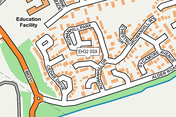 EH32 0SX map - OS OpenMap – Local (Ordnance Survey) EH32 0SX map - OS OpenMap – Local (Ordnance Survey)