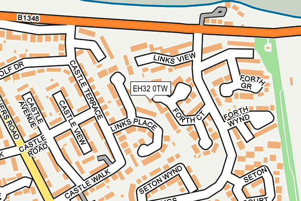 EH32 0TW map - OS OpenMap – Local (Ordnance Survey)