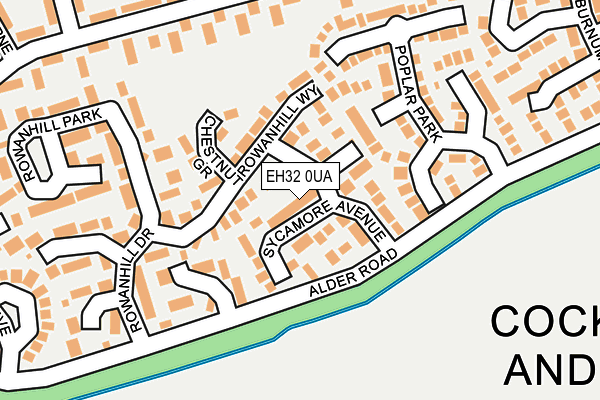 EH32 0UA map - OS OpenMap – Local (Ordnance Survey) EH32 0UA map - OS OpenMap – Local (Ordnance Survey)