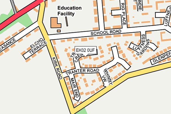EH32 0UF map - OS OpenMap – Local (Ordnance Survey) EH32 0UF map - OS OpenMap – Local (Ordnance Survey)