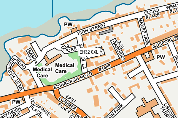 EH32 0XL map - OS OpenMap – Local (Ordnance Survey) EH32 0XL map - OS OpenMap – Local (Ordnance Survey)