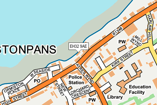 EH32 9AE map - OS OpenMap – Local (Ordnance Survey) EH32 9AE map - OS OpenMap – Local (Ordnance Survey)
