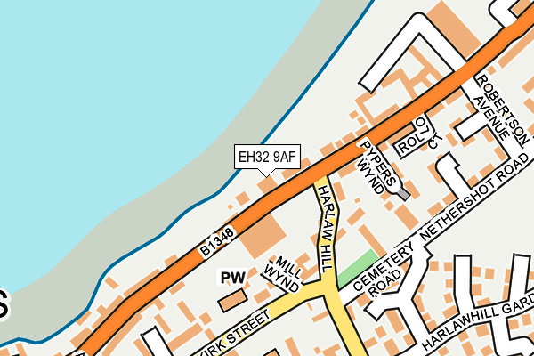 EH32 9AF map - OS OpenMap – Local (Ordnance Survey) EH32 9AF map - OS OpenMap – Local (Ordnance Survey)